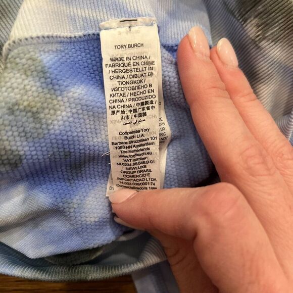 Tory Sport by Tory Burch Seamless Blue Tie Dye Leggings Sz Small - Picture 8 of 10